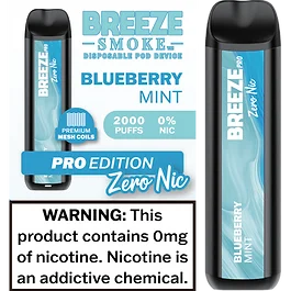 Breeze Pro Zero Nicotine Blueberry Mint