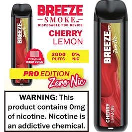 Breeze Pro Zero Nicotine Cherry Lemon