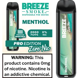 Breeze Pro Zero Nicotine Menthol  