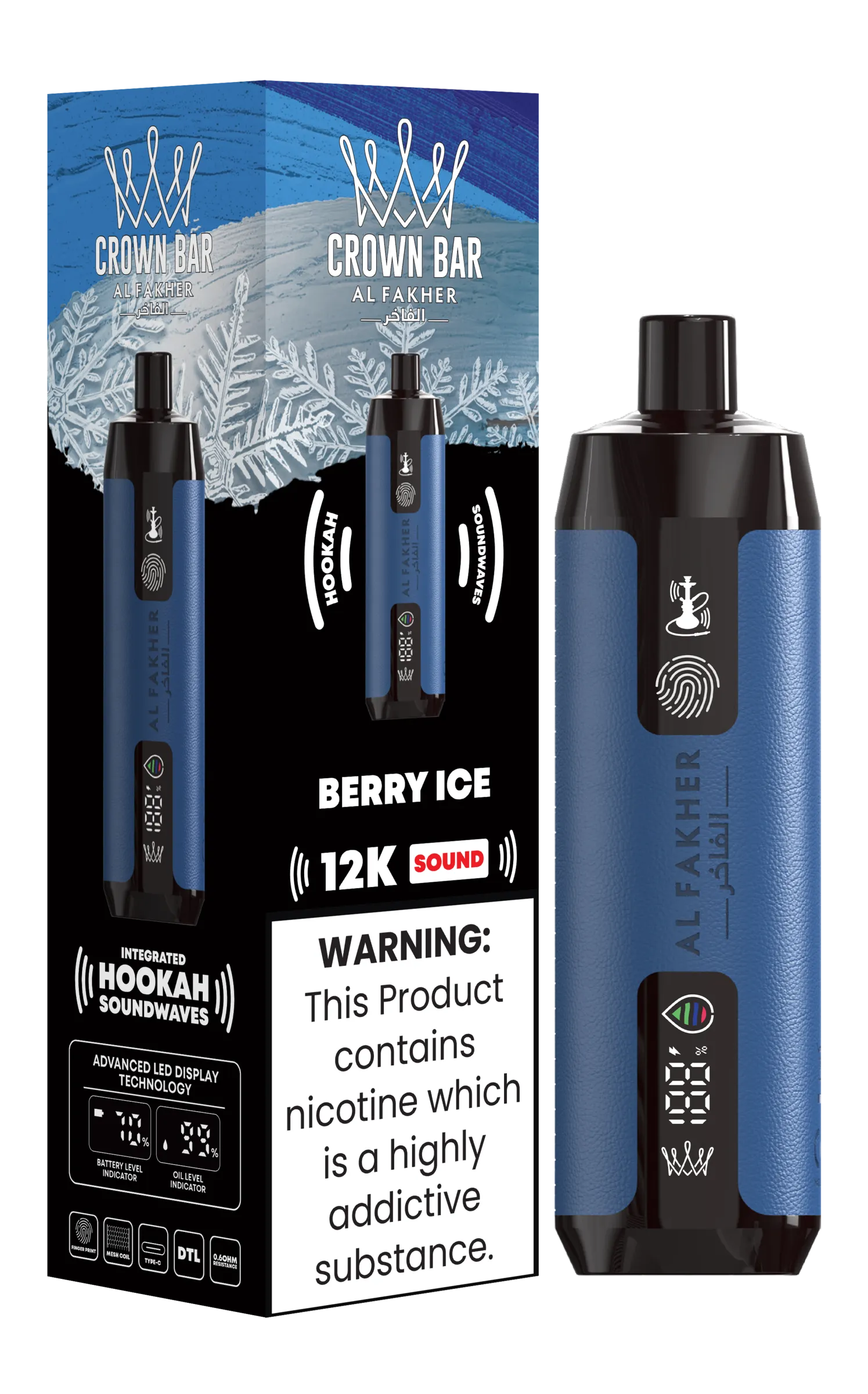 Al Fakher Crown Bar 12K Sound Vape Papa Al Fakher Crown Bar 12K Sound Vape Papa