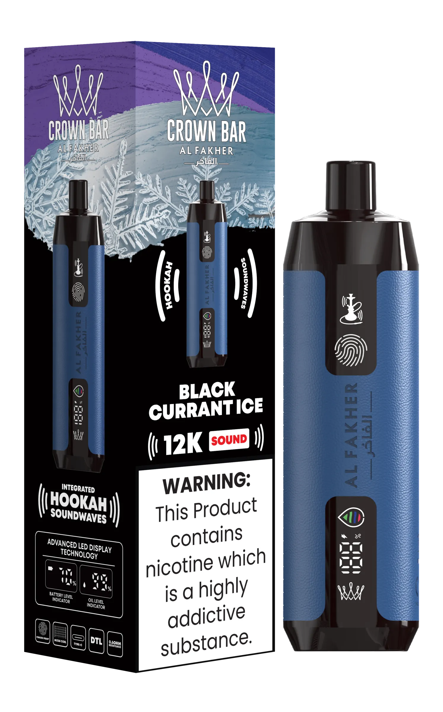 Al Fakher Crown Bar 12K Sound Vape Papa Al Fakher Crown Bar 12K Sound Vape Papa