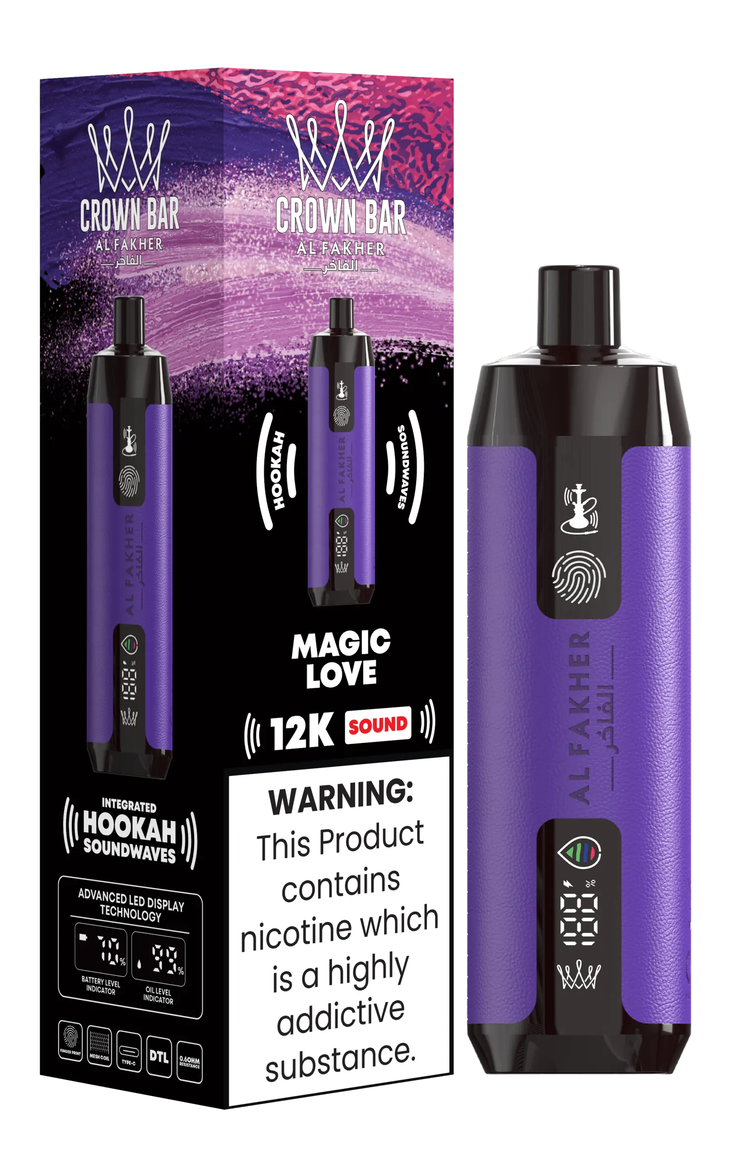 Al Fakher Crown Bar 12K Sound Magic Love