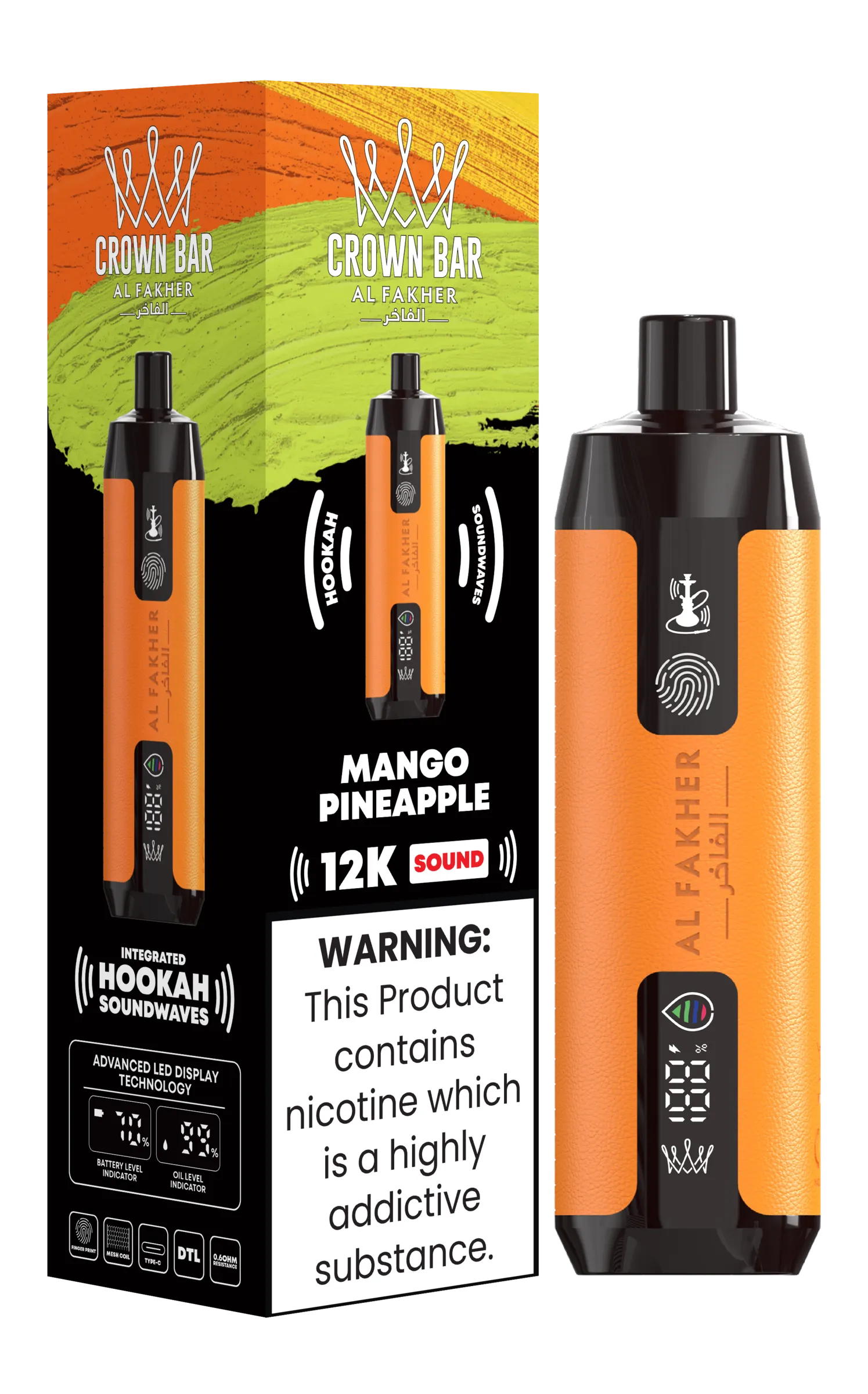 Al Fakher Crown Bar 12K Sound Mango Pineapple