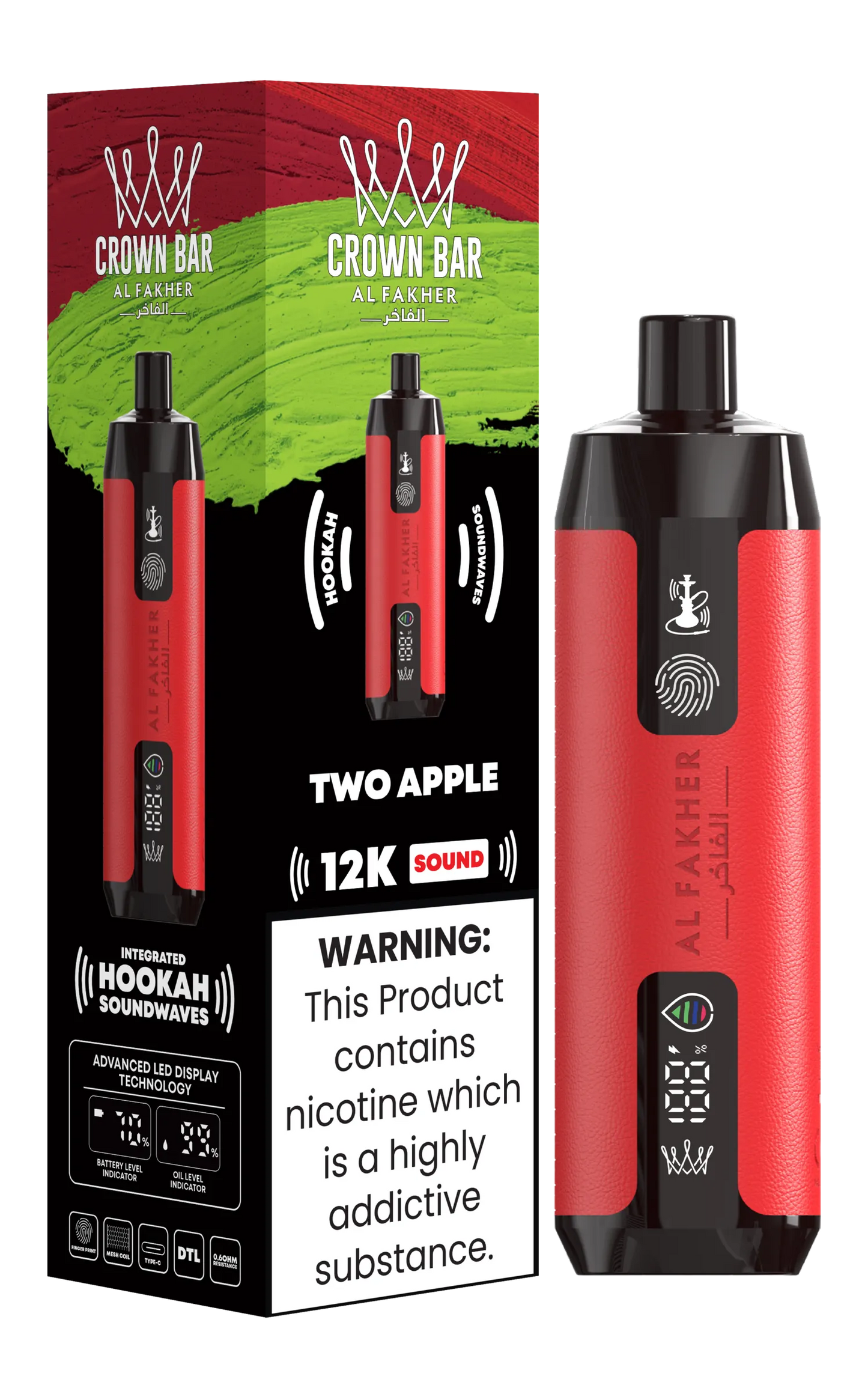 Al Fakher Crown Bar 12K Sound Two Apple
