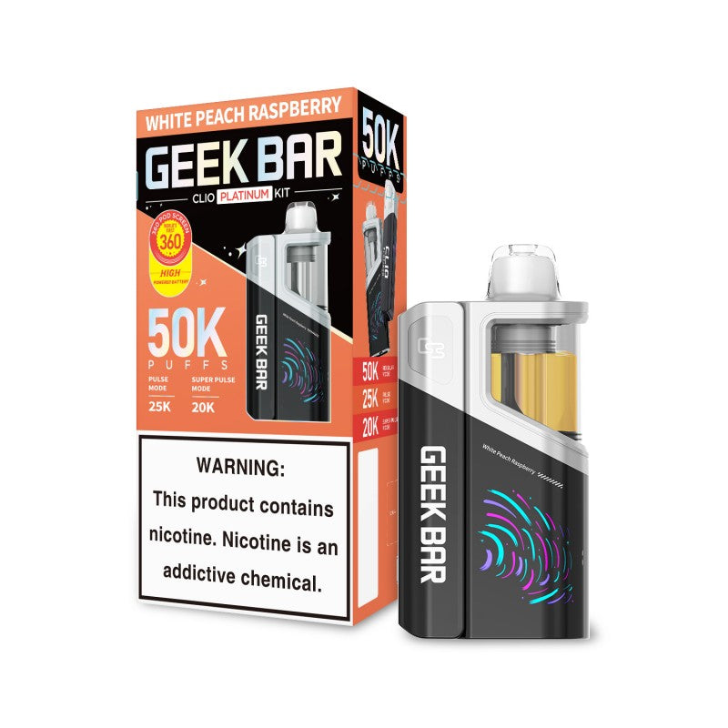 Geek Bar CLIO Platinum 50K Vape Kit 5% Nicotine Vape Papa Geek Bar CLIO Platinum 50K Vape Kit 5% Nicotine Vape Papa