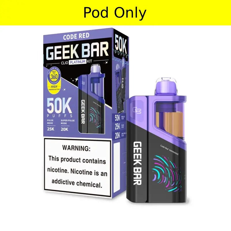 Geek Bar Clio Platinum 50k Pod - Code Red 