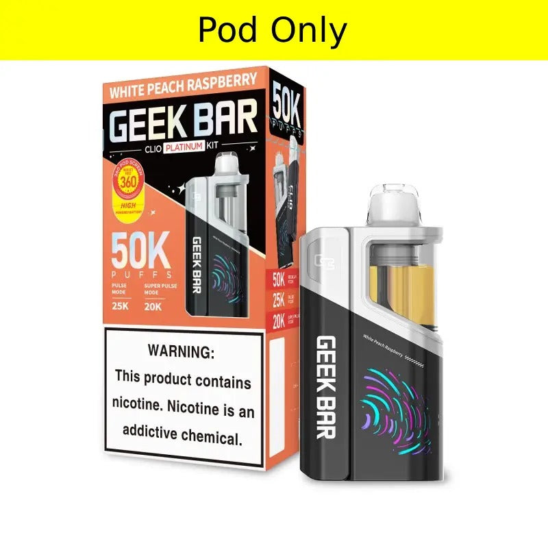 Geek Bar Clio Platinum 50k Pod - White Peach Raspberry