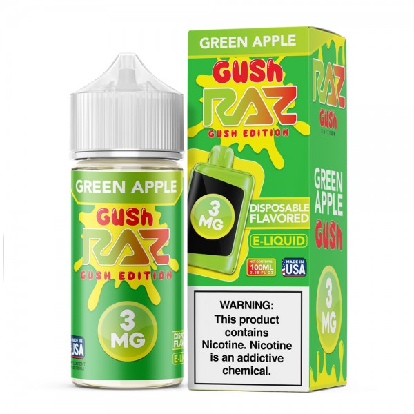 RAZ LTX E-Liquid (100ml) Green Apple Gush