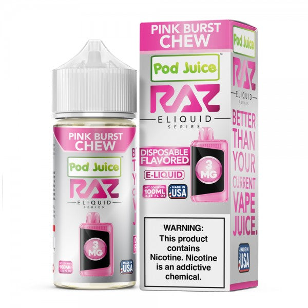 RAZ LTX E-Liquid (100ml) Pink Burst Chew
