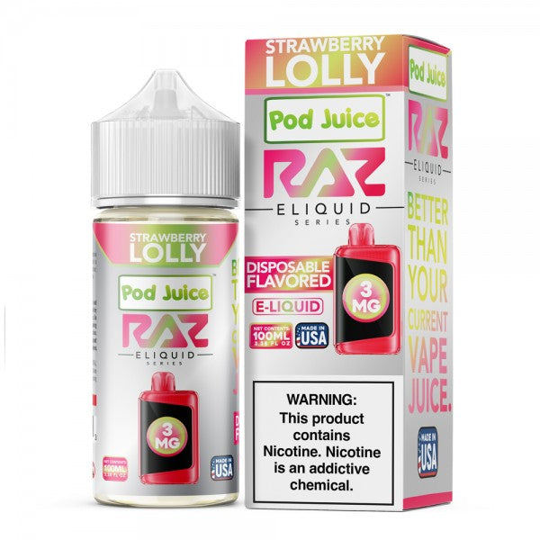 RAZ LTX E-Liquid (100ml) Strawberry Lolly