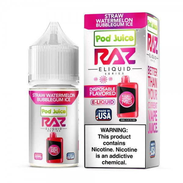 RAZ LTX Salt Nic E-Liquid (30ml) Strawberry Watermelon Bubblegum Ice
