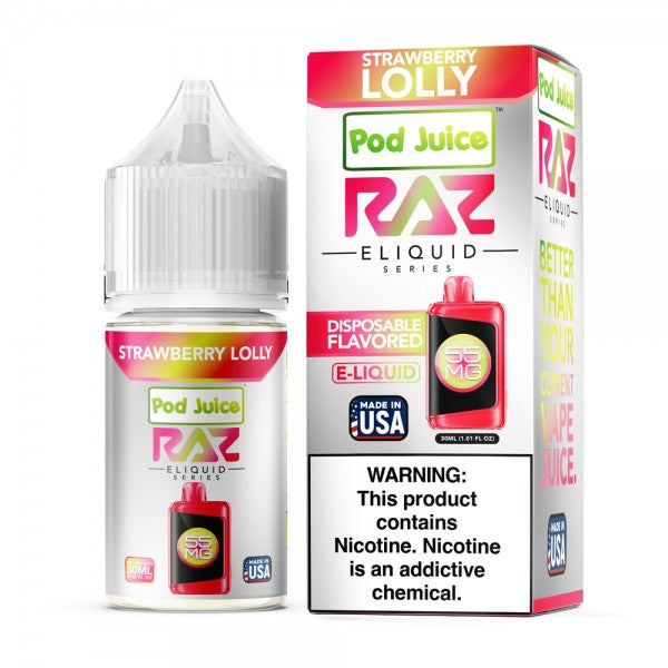 RAZ LTX Salt Nic E-Liquid (30ml) Strawberry Lolly