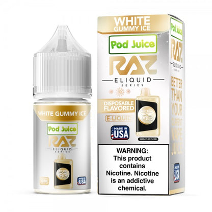 RAZ LTX Salt Nic E-Liquid (30ml) White Gummy Ice