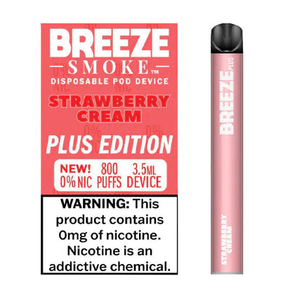 Breeze Plus Zero Nicotine Strawberry Cream  