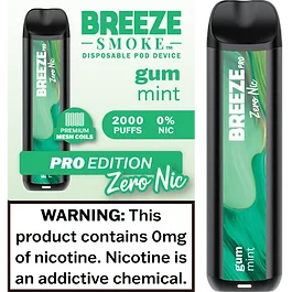 Breeze Pro Zero Nicotine Vape Papa Breeze Pro Zero Nicotine Vape Papa