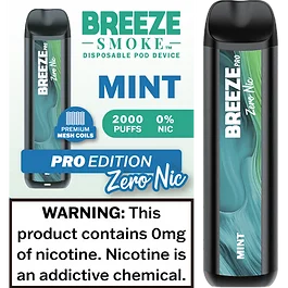 Breeze Pro Zero Nicotine Vape Papa Breeze Pro Zero Nicotine Vape Papa