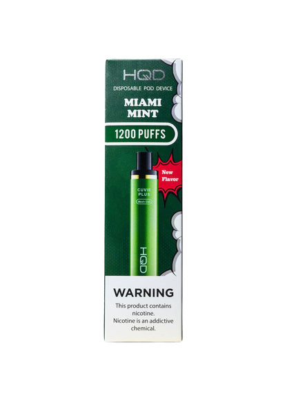 HQD Cuvie Plus Miami Mint Flavor - Disposable Vape
