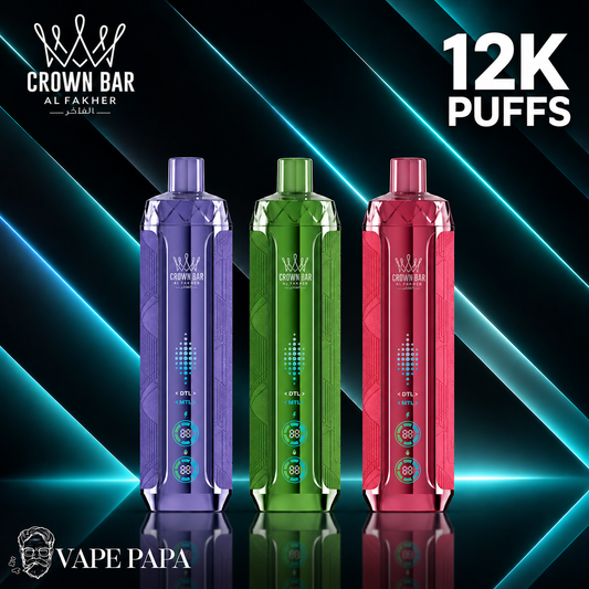 Vape Papa Crown Bar 12K Crystal V2 6mg Vapes
