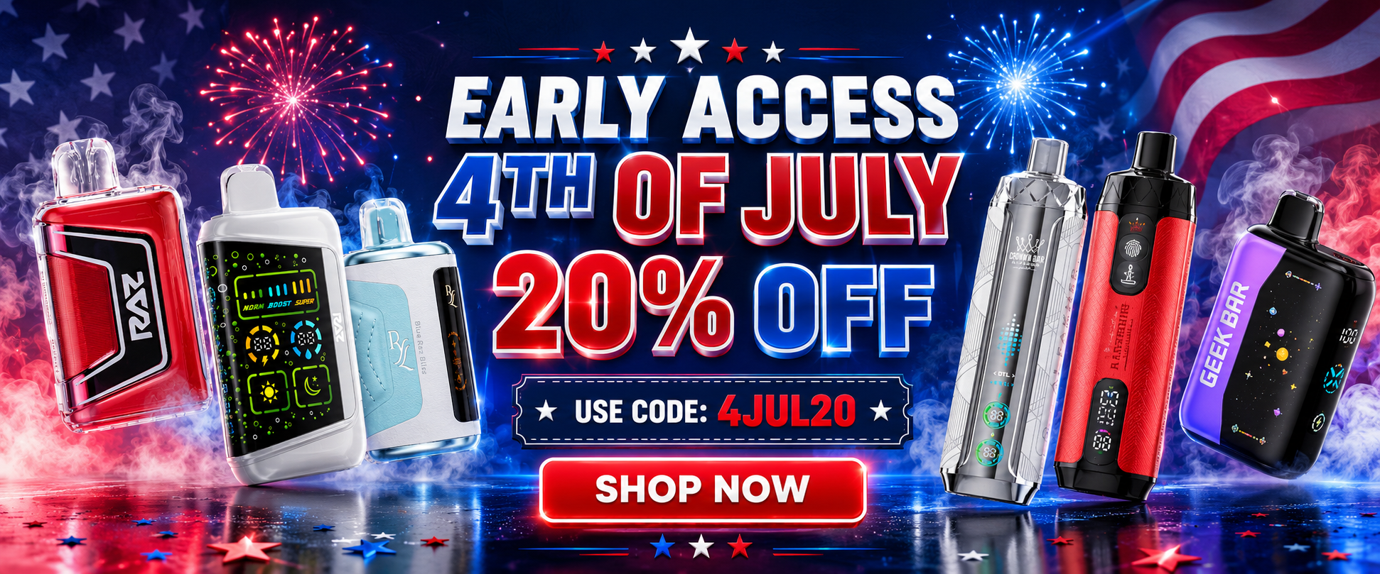 Early 4th of July Sale at Vape Papa