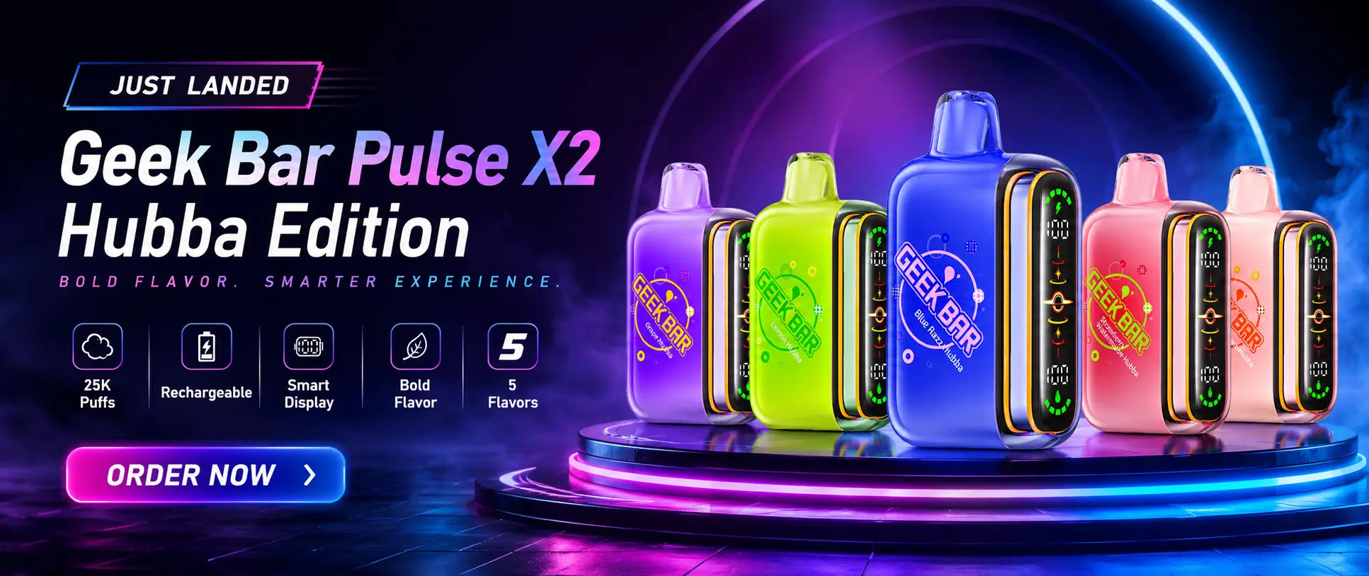 The New Geek Bar Pulse X 2 Hubba Edition Vapes