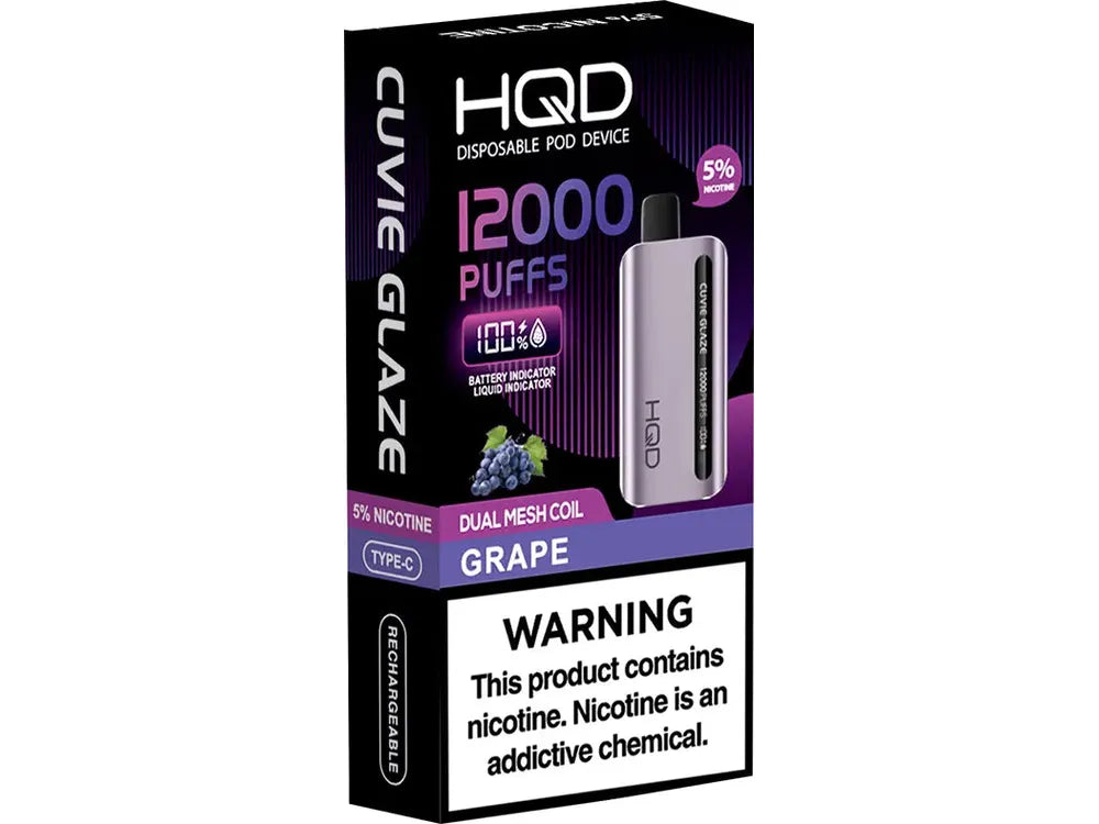 HQD Glaze: 12000 Puffs - 5mg Nicotine Vape Papa HQD Glaze: 12000 Puffs - 5mg Nicotine Vape Papa