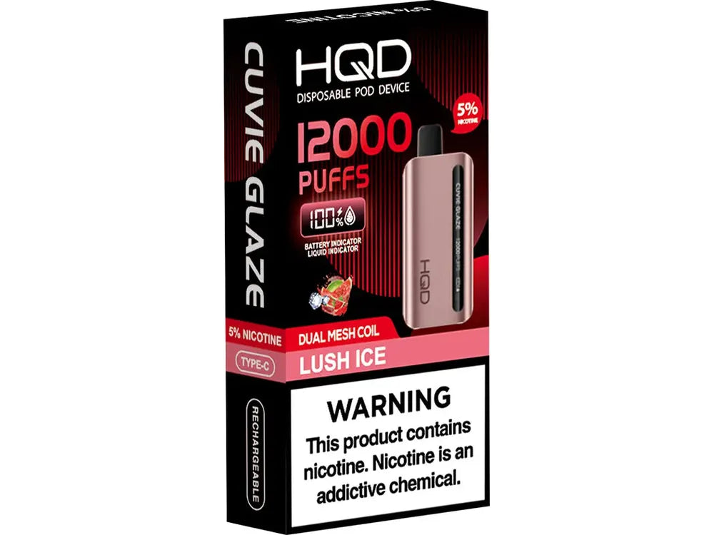 HQD Glaze: 12000 Puffs - 5mg Nicotine Vape Papa HQD Glaze: 12000 Puffs - 5mg Nicotine Vape Papa