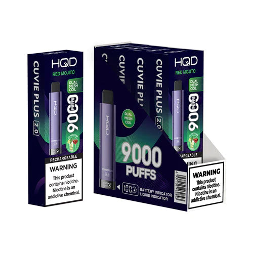 HQD Cuvie Plus 2.0 Disposable Vape: 9000 Max Puffs Vape Papa HQD Cuvie Plus 2.0 Disposable Vape: 9000 Max Puffs Vape Papa