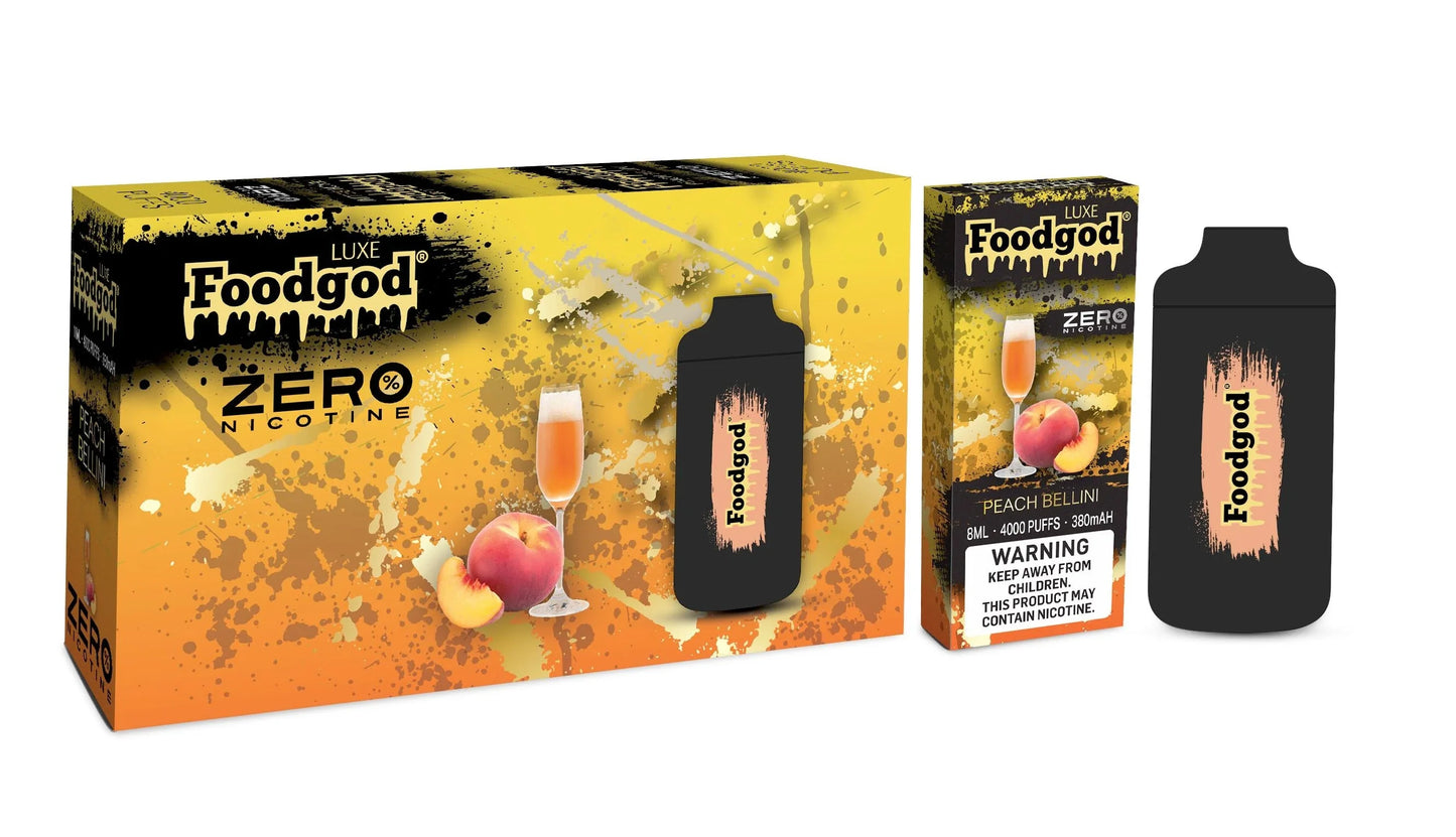 Foodgod Luxe Zero Nicotine Peach Bellini  