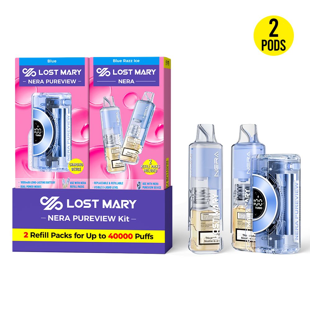 Lost Mary NERA Pureview 40K Kit Blue razz Ice