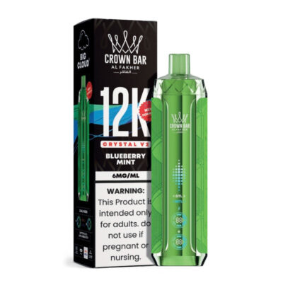 Blueberry Mint Al Fakher Crown Bar 12K Crystal V2 Vape