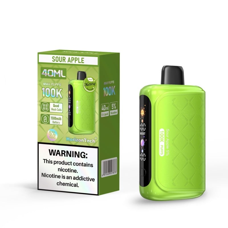 HorizonTech 100K disposable vape - Sour Apple