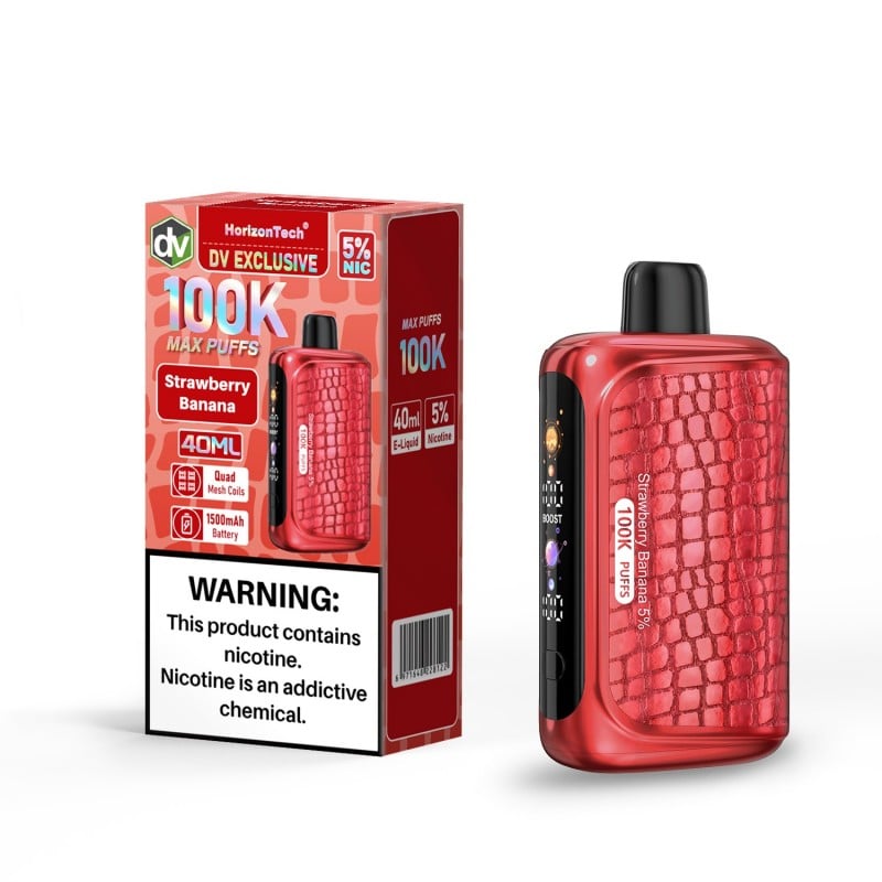 HorizonTech 100K disposable vape - Strawberry Banana