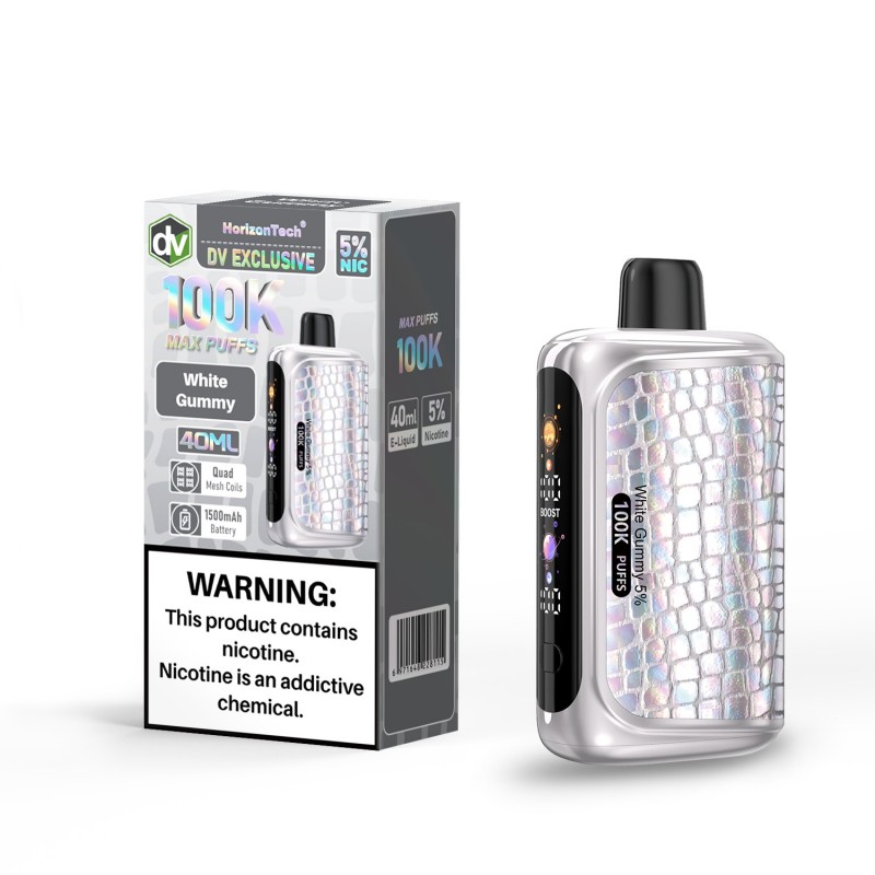 HorizonTech 100K disposable vape - White Gummy